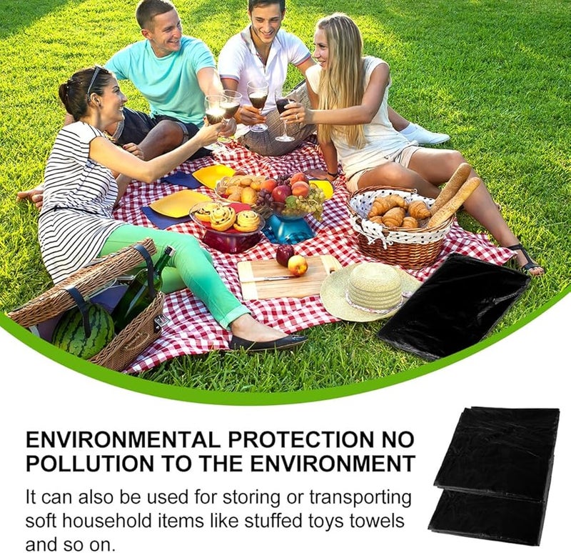 Large Thick Heavy Duty Garbage Bags 20Pcs Black Waste Bin Liners for Kitchen Office - Image 3